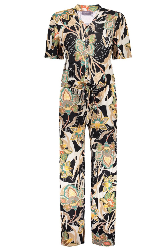AMY JUMPSUIT MET PRINT 41105 60 Emerald/Orange